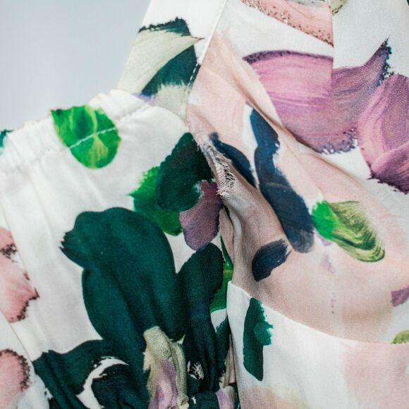 Stone cold fox Size 0 Silk Mini Dress white hopper Floral - Picture 7 of 11